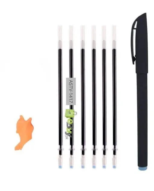 Set of fishing rods with a black case and small orange and green fishing lure on a white background
